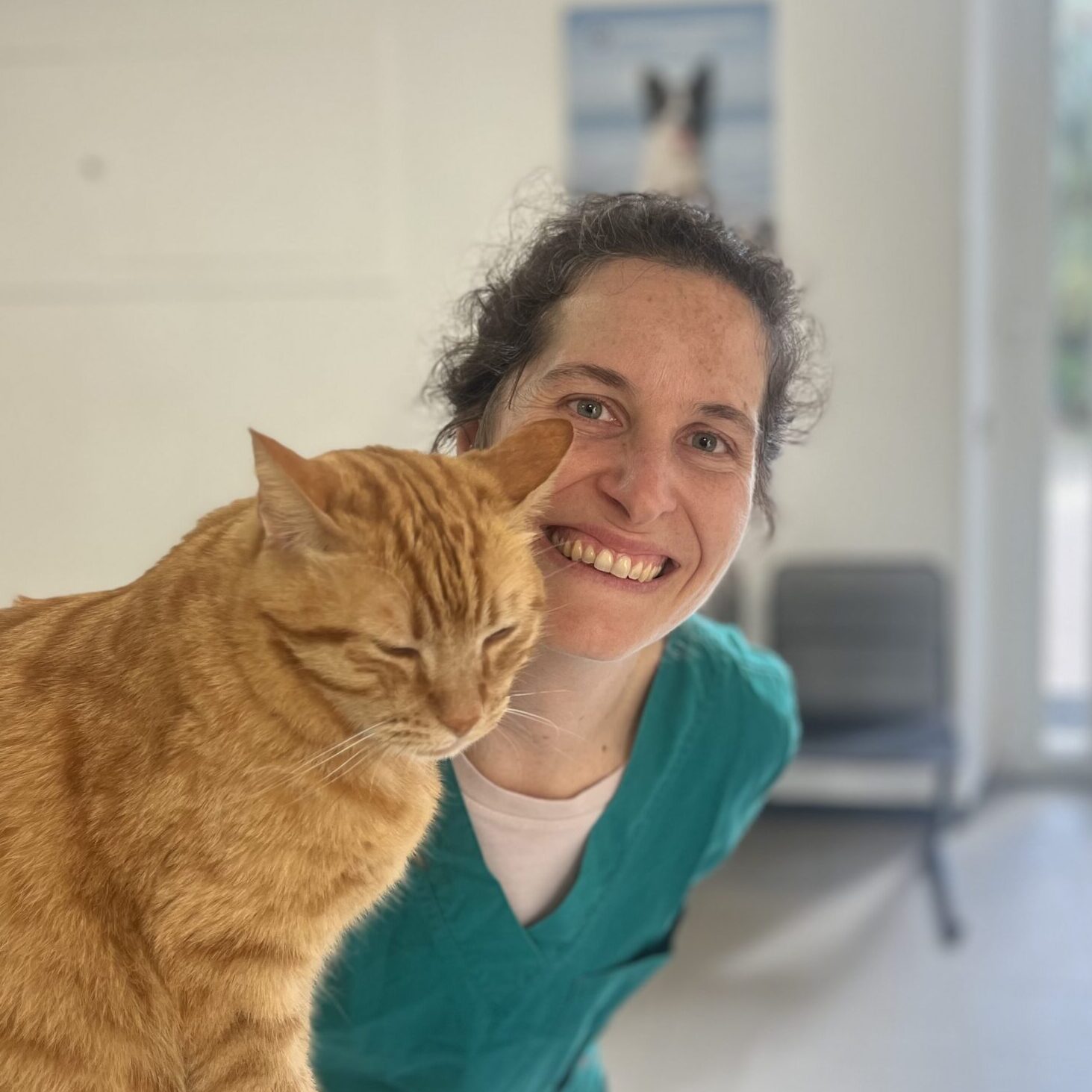 La Dott.ssa Virginia Bellini medico veterinario dell'ospedale veterinario Ardenza